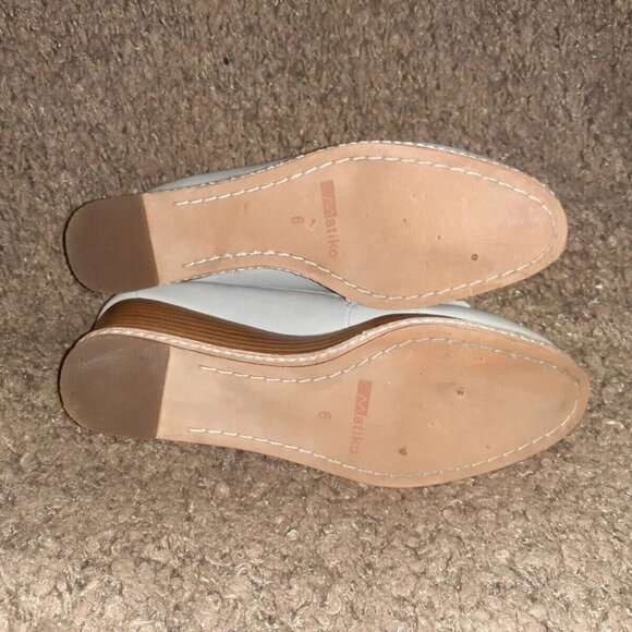 MATIKO-Pale Blue Nubuck Suede-Platform Kiltie Style Loafer/Tassles-Sz 6-Excellen - Picture 6 of 6